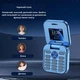 Раскладной мобильный мини телефон - жабка на 2 SIM карты и картой памяти SERVO i17 Mini кнопочный сотовый мобильник с 1,77-дюймовым HD-экраном, 11.8х6.3х1.2 см, голубой (99596781) - изображение 4