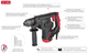 Перфоратор бочковий Intertool Sds-Plus 900 Вт 3 режими 3.5 Дж регулювання обертів 930 об/хв 5100 уд/хв кабель 4 м кейс 5.75 кг (000065777) - зображення 13