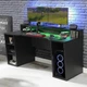 Компьютерный стол с подсветкой TEZAUR Forte 160x93.8x72 (TZRB211B3-Z113) - изображение 1