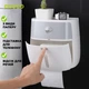 Пластиковый держатель Ecoco Towel Holder AA2-2 для туалетной бумаги с полкой - изображение 4