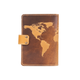 Кожаное портмоне для паспорта ID документов HiArt PB-02/1 Shabby Honey World Map - изображение 3