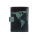 Кожаное портмоне для паспорта / ID документов HiArt PB-03S/1 Shabby Alga "World Map" - изображение 3