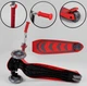 Самокат триколісний Best Scooter складане алюмінієве кермо, 4 колеса PU зі світлом Red (99639) - зображення 4