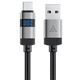 Кабель ACEFAST C15-04 USB-A to USB-C 66W, 1.2 м, з цифровим дисплеєм, нейлонова оплетка Black - зображення 1