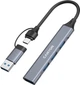USB-хаб Canyon DS-02 4-в-1 USB-A/C Grey (CNS-TDS02G) - изображение 4