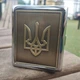 Портсигар металлический Герб Украины UA на 20 сигарет в подарочной упаковке - изображение 1
