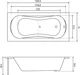 Ванна акриловая Helmken Edelva 170x70 см (89PK413877) комплект 2 в 1: прямоугольная ванна, Черный подголовник - изображение 20