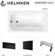 Ванна акрилова Helmken Edelva 170x70 см (19A49593A2) комплект 4 в 1: прямокутна ванна, ніжки, Чорна фронтальна та бічна панель - зображення 2