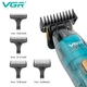 Триммер аккумуляторный Professional VGR V-961 для волос с насадками - изображение 6