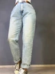 Джинсы женские Dicesil 9160 Mom jeans comfort высокая талия стрейчевые цветной ремень 32 светло голубые - изображение 3