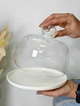 Тортівниця підставка для торта з кришкою «White kitchen» 20*14,5 см кераміка + скло 8030-321 - зображення 6