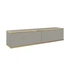 Тумба под телевизор навесная Perfect Home Оро/Oro 2-дверная RTV135 MDF Серый (PFH-091357) - изображение 3