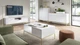 Комод высокий Perfect Home Nova K104 125x104x39 см, 2-дверный, золотые ножки Белый (000012376890) - изображение 8