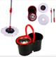 Турбошва швабра з відром і центрифугою Spin Mop 360, відро 8 л із самовіджимом, мікрофібра Чорне - зображення 4