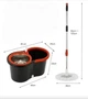 Турбошва швабра з відром і центрифугою Spin Mop 360, відро 8 л із самовіджимом, мікрофібра Чорне - зображення 5