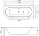 Ванна акриловая Helmken Marbella Lux 160x75 см (45505V95N9) комплект 3 в 1: правосторонняя ванна, ножки, Белая фронтальная панель - изображение 16