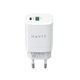 Зарядний пристрій мережевий USB/Type-C 30W білий Havit HV-UC30 White - зображення 1