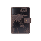 Шкіряний портмоне для паспорта / ID документів HiArt PB-03S/1-S19-1106-T002 Shabby Gavana Brown "7 wonders of the world" - зображення 1