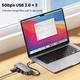 Док-станція Asometech 10-в-1 (PD 100W, 3×USB 3.0 5 Гбіт/с, LAN 1 Гбіт/с, SD/TF, VGA 1080p, HDMI 4K, 3.5 мм аудіо) - зображення 10