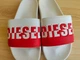 Анатомические шлепанцы слайды унисекс Diesel 37-38 Белый/Красный - изображение 5