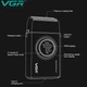 Аккумуляторная электробритва шейвер для бритья лица с USB и LED-дисплеем VGR V-377 Pro Красный + Щеточка для чистки - изображение 4