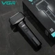 Аккумуляторная электробритва для бритья лица с USB и IPX5 VGR V-371 Pro Черный + Щеточка для очистки - изображение 3