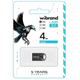 Флешка 4Гб USB 2.0 чорна Hawk Wibrand - зображення 2