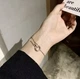 Жіночий регульований браслет медична сталь декор римські цифри цирконій колір рожеве золото - изображение 2