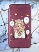 Чохол-книжка з малюнком для iPhone 11 Бордовий :: Українка з солодощами (патріотичний принт 175) - зображення 1