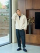 Толстовка на флисе, на молнии мужская Uniqlo 132371375 3XL Молочная (1159828893) - изображение 6