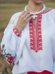 Вышиванка женская с узором Edelvika 143-24/00 L Белая (2100000670253) - изображение 3