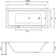 Ванна акриловая Helmken Luna 150x70 см (6237267V1T) комплект 3 в 1: прямоугольная ванна, ножки и Черная фронтальная панель - изображение 13