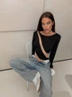 Жіночий комбінований боді з довгим рукавом Uaclothes 42-44 Чорний (like31290-114971349) - изображение 2