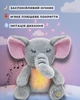Інтерактивна м’яка іграшка дихаючий слонік розвиваючий подарунок для дитини музична іграшка-нічник слоник для засинання слоненятко зі звуковим ефектом дитяча забава Elephant заспокійлива плюшева потіха з імітацією дихання - зображення 3