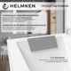 Ванна акриловая Helmken Luna 150x70 см (989378PE56) комплект 4 в 1: прямоугольная ванна, ножки, Белая фронтальная и боковая панель - изображение 16
