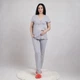 Пижама для беременных и кормящих мам из хлопка (футболка + штаны) 52/54 (2XL/3XL) Мальва Tiana серый - изображение 1