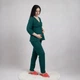 Утеплена жіноча піжама для вагітних і годуючих мам з м'якого футеру 56/58 (4XL/5XL) Мальва Tiana смарагдовий - зображення 2