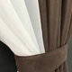 Красивая занавеска с шифоном ALBO 400x170 cm Шоколадная (KU-PK-14) - изображение 2