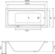 Ванна акриловая Helmken Luna 160x70 см (1137490R6V) комплект 3 в 1: прямоугольная ванна, ножки, Черный подголовник - изображение 14