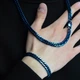 Мужской браслет из медицинской стали на руку "Neo Blue" 8 мм - изображение 6