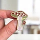 Значок (пин) BROCHE брошь бижутерия Гриб с Улиткой коричневый BRGV114792 - изображение 3