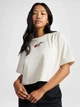Футболка хлопковая короткая женская Converse Tlmn Vday Crop Os Tee 10028306-286 S Egret с принтом (194435447766) - изображение 1