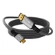Кабель Conable DisplayPort to Mini HDMI, 4K@60Hz, 2K@120Hz, 1080P@120Hz, 1.2м, grey - изображение 1