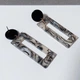 Серьги длинные из акрила DeKolie MK0997-4 белый с черным - изображение 2