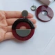 Сережки великі круглі MK0854-1 DeKolie червоний з чорним - зображення 4