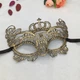 Венецианская маска ажурная Корона one size золотистый - изображение 1