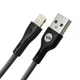 Кабель USB Veron LV-01 Nylon Lightning Cable Black - зображення 1