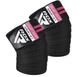 Бинти на коліна RDX GYM KNEE WRAP R11 BLACK/PINK (WAH-KR11BP) - зображення 1