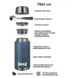 Термос пищевой PowerPlay 9002 Синий 750 мл (PP_9002_750ml_ Blue) - изображение 5