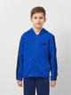 Подростковый спортивный костюм (толстовка + штаны) Adidas J 3S Ft Ts 220 JE0311 146-152 см Синий/Белый (4067901537772) - изображение 3
